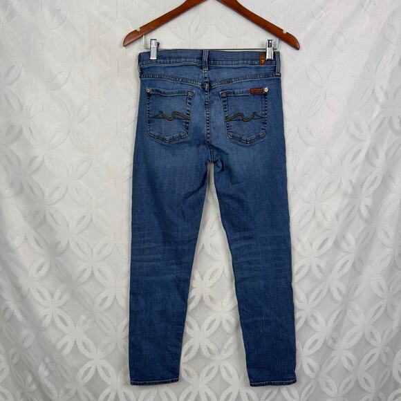 7 for All Mankind Josefina Skinny Button Fly Ankle Jeans Size 24 - Picture 4 of 12
